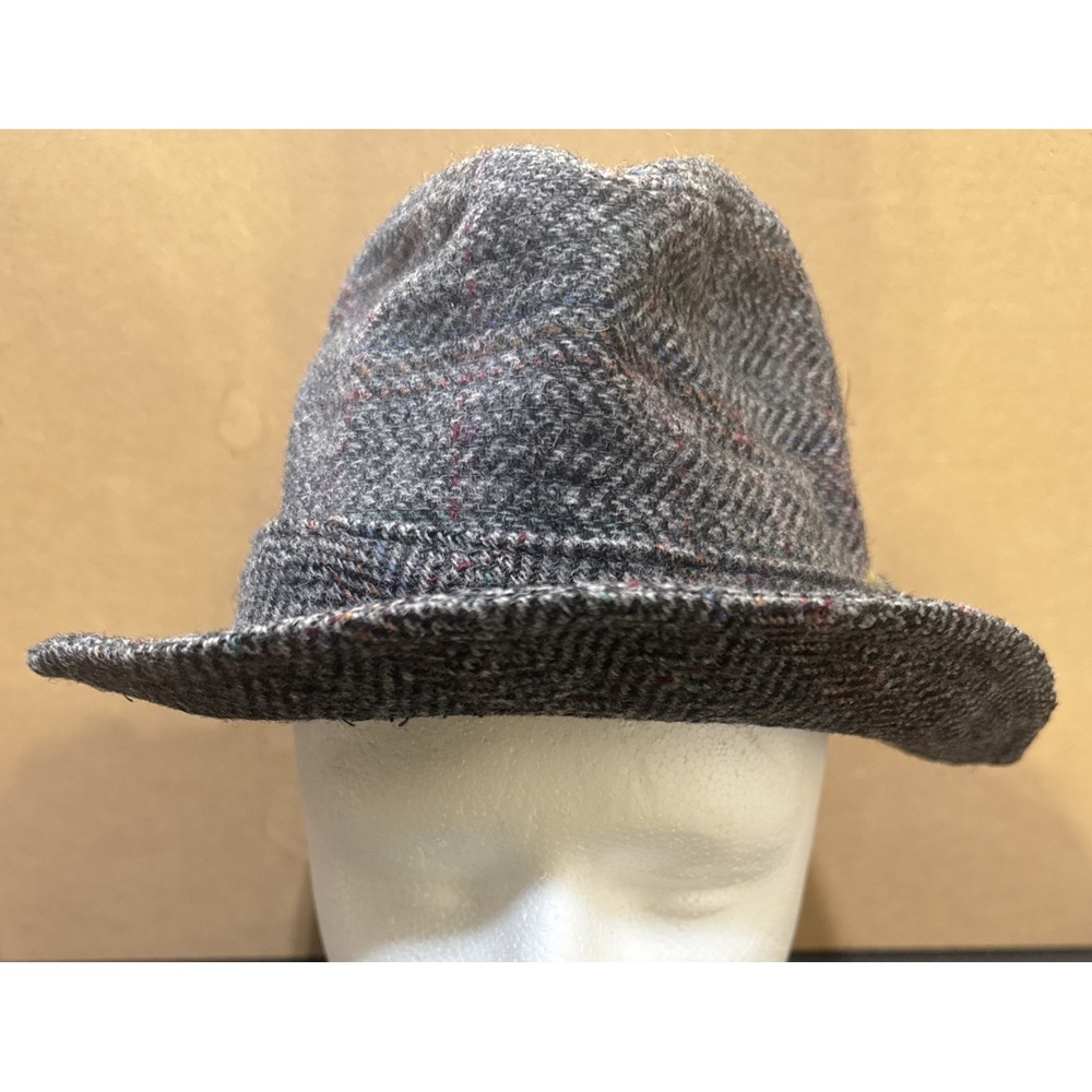 Vintage Fitzgerald Boston Fedora Hat Wool Gray Union Made USA Small